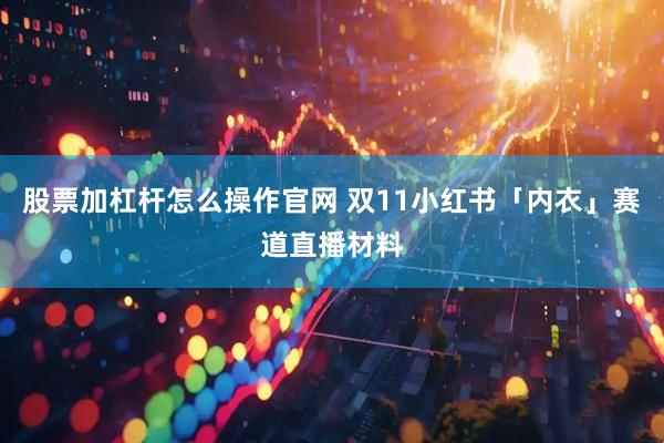 股票加杠杆怎么操作官网 双11小红书「内衣」赛道直播材料