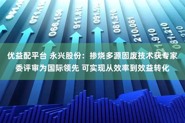 优益配平台 永兴股份：掺烧多源固废技术获专家委评审为国际领先 可实现从效率到效益转化